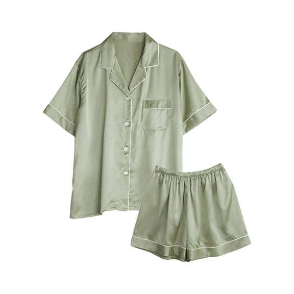 Seductiva Clothing pajamas for women set Robe Women Set Pajama Short Loose Sets Satin Nightwear Suit Nightgown Women Short Underwear Pajama Pajamas Bra Women's Sleepwear Pjs Sets Lounge Set