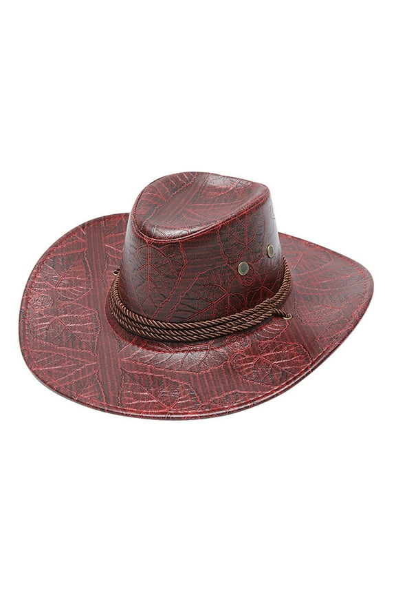 Seductiva Cowboy Adult Printed Sun Protection Fashion Western Cowboy Hat Leather Windproof Hat