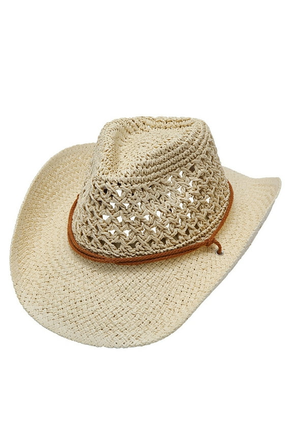 Seductiva Cowboy Adult Unisex Summer Fashion Sunscreen Straw Cap Beach Casual Cowboy Hat