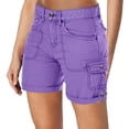 thumbnail image 1 of Seductiva Women's Casual Shorts Women's Fashionable and Casual Retro Outdoor High Waist Solid Color Pocket Pants, 1 of 5