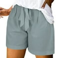 thumbnail image 1 of Seductiva Clothing Womens Workout Shorts Women's Linen Wide Leg Pants Casual Loose High Waist Beach Haren Pants Pockets, 1 of 5