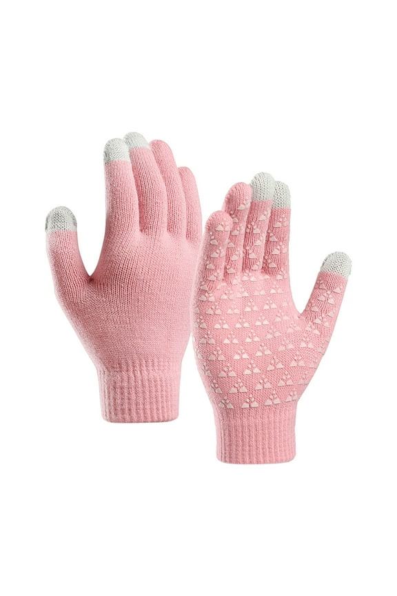 Seductiva Gloves Mittens Winter Upgraded Touch-Screen Anti-Slip Gloves Elastic Thermal Soft Knit Lining Gloves for Men Women