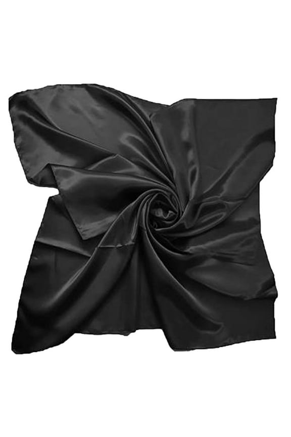 Seductiva Handkerchief Satin Silk Large 90X90 Cm Square Plain Nautical Head Neck Scarf Wrap 24 Colours