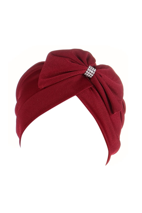 Seductiva Heardband Cancer Head Hat Cap Ethnic Bohemian Bowknot Braid Hair Cover Wrap Turban Headwear Turban Cap