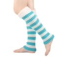 thumbnail image 1 of Seductiva Leg Warmers Women's Winter Striped Knitted Sock Hairy Warm Leg Stacked Socks Christmas Warm Foot Sky Blue, 1 of 5
