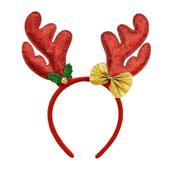 Seductiva Party Hat Headband Hair Tie Christmas Fabric Cartoon Snowflake Antlers Christmas Decoration Headband Head Buckle Accessories A