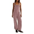 thumbnail image 1 of Seductiva Plus Size Pants for Women Women's Sleeveless Overalls Jumpsuit Casual Solid Summer Wide Leg Bib Pants Women's Casual Plus Size Pants, 1 of 5