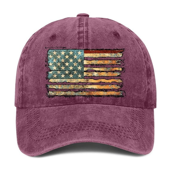 Seductiva Sale 2025 Baseball Hat Sun Caps Baseball Cap for Men Women Vintage Striped Bhutanese America Flag Hat Original Classic Low Profile 1PC