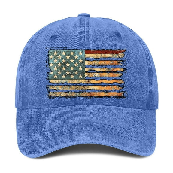 Seductiva Sale 2025 Women Baseball Hat for Outdoor Baseball Cap for Men Women Vintage Striped Bhutanese America Flag Hat Classic Hat 1PC