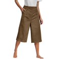 thumbnail image 1 of Seductiva Sale Clearance 2025 Women's Casual Pants Women's Summer Pure Cotton Cropped Pants for Women In Summer Elastic High Waist Wide Leg Casual Pants, 1 of 4