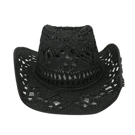 Seductiva Sale 2025 Womens Western Cowboy HatĂŻÂĽÂŚ Fashion Lady Foldable Casual Cap Wide Sun Straw Hat for Women and Men Outdoor Sun Protect 1PC