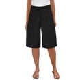 thumbnail image 1 of Seductiva Sales Today Womens Workout Shorts Women's Cotton and Linen Solid Color Pocket Casual Quarter Pants Loose Pants, 1 of 5