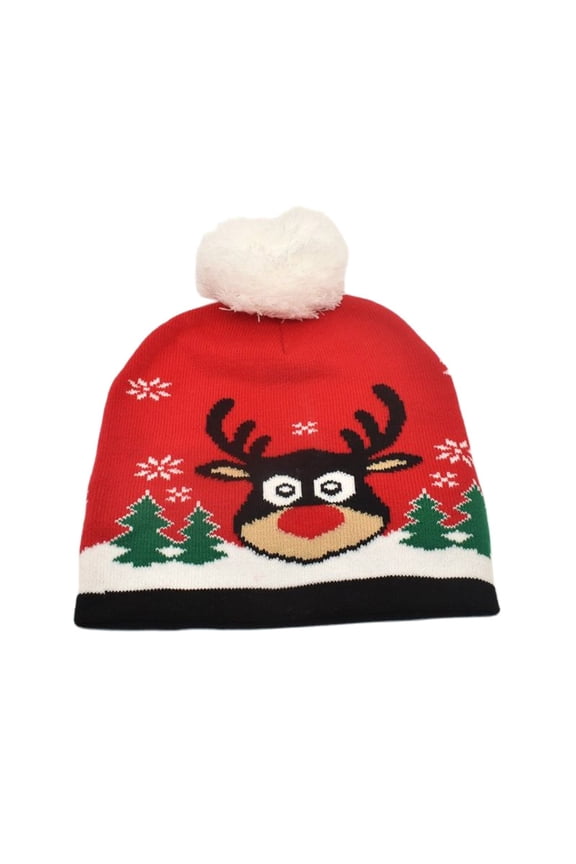 Seductiva Santa Hat Christmas Bomber Hats Christmas Winter Hats For Men Women Soft Warm Knit Hat Ski Stocking Cuffed Cap M