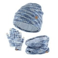 thumbnail image 1 of Seductiva Scarf ,Hat,& Gloves 3 Pieces Kids Winter Hat Glove Scarf Sets Knitted Toddler Cap Touchscreen Mitten Neck Warmer for Boys Girls 5 14 Years, 1 of 3