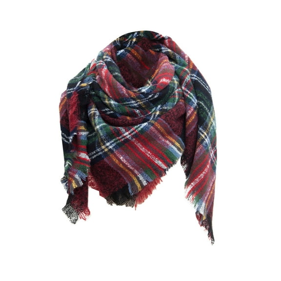 Seductiva Scarf Women Fall Winter Scarf Classic Tassel Plaid Scarf Warm Soft Large Blanket Wrap Shawl Scarves