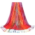 thumbnail image 1 of Seductiva Scarf Womens Jacquard Cotton Scarf Colorful Ethnic Style Shawl Tassel Scarf, 1 of 2