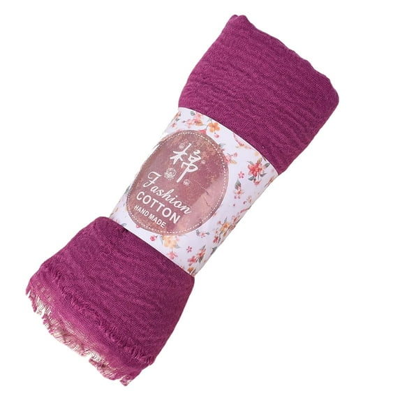 Seductiva Silk Scarves Large Size Breathable Cotton Scarf Headkerchief for Women Head Neck Headwear Wrap Shawl Sheer Chiffon Women