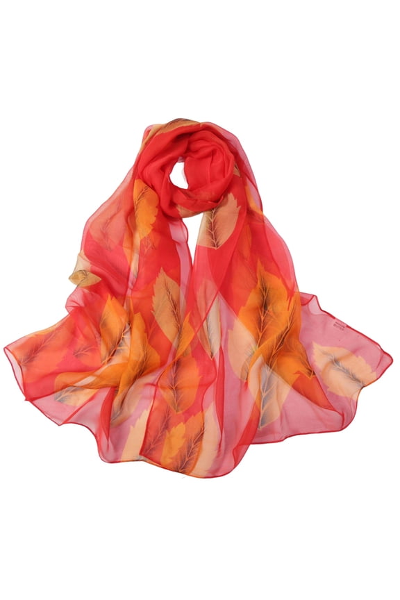 Seductiva Silk Scarves Scarfs for Women Lightweight Print Floral Pattern Scarf Shawl Fashion Scarves Sunscreen Shawls and Wraps for Spring Sheer Chiffon Women