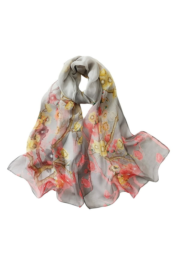 Seductiva Scarve for Women Scarfs for Women Lightweight Print Floral Pattern Scarf Shawl Fashion Scarves Sunscreen Shawls and Wraps for Spring Polyester Scarf 1PC