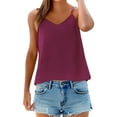 thumbnail image 1 of Seductiva Smile Fish Women Summer Ladies' Fashionable and Summer Cotton and Linen V Neck Slim Shoulder Strap Vest Women with Camisole Top Tank Summer Sleeveless Tops Casual Tops, 1 of 4