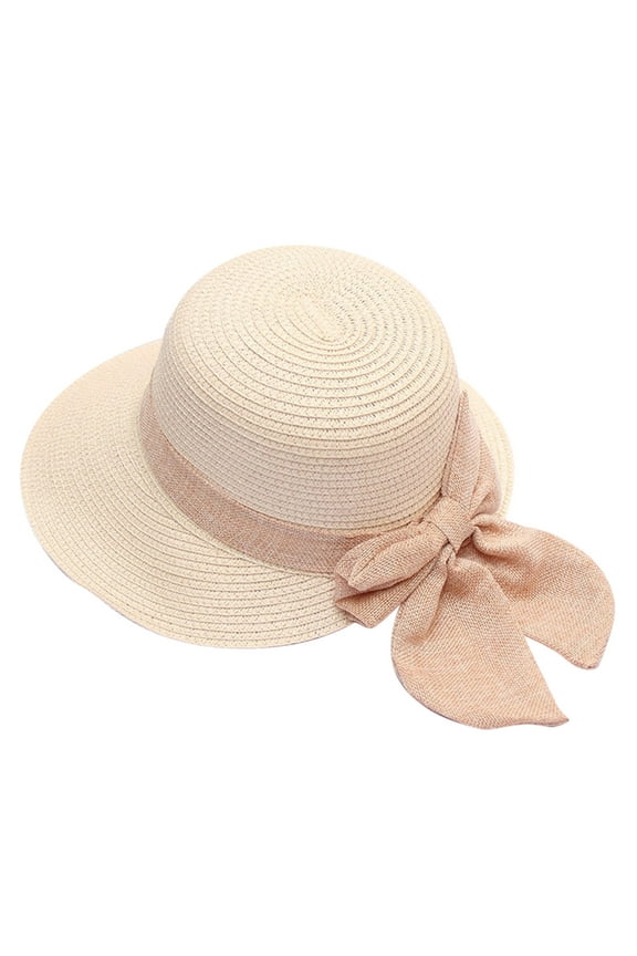 Seductiva Womens Beach Sun Hat Summer Hats for Women Wide Bongrace Women Straw Beach Hat Little Girl Sun Cap Foldable Ladies Hats Travel Foldable Brim Summer UV Hat 1PC