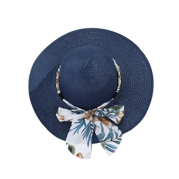 Seductiva Sun Hats Summer Hats for Women Wide Women Straw Beach Hat Little Girl Sun Cap Foldable Ladies Hats