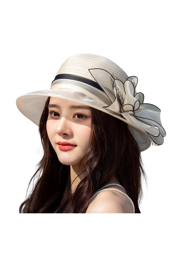 Seductiva Sun Hats Women Fascinator Lady Tea Party Wedding Bridal Flower Hat