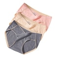 thumbnail image 1 of Seductiva Women Clothing Seamless Women Underwear Three Pack Underwear One Seamless Mid Waist Underwear Large Size Underwear Seamless and Comfortable Ladies Panties, 1 of 9