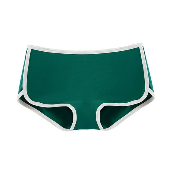 Seductiva Women Women's Cotton Brief Underwear Women Underwear for Women Mid Waist Solid Color Underwear No Show Breathable Comfortable Soft Underpants High Waisted