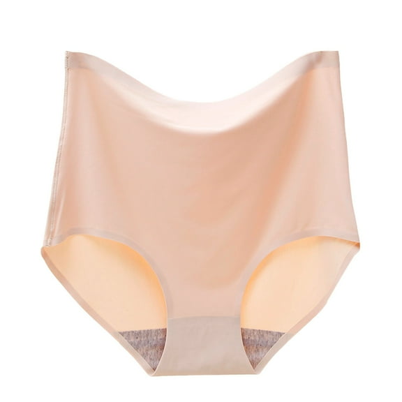 Seductiva Women Clothing Women's Panties Womens Underpants Solid Color Breathable Microfiber Briefs High Waist Ice Silk Seamless Panties for Women