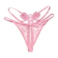 thumbnail image 1 of Seductiva Women Clearance Women's Thongs Womens T Pants Panties Embroidery Lace Transparent Low Waist Hot Massage Pearl Open Crotch Thong Ladies Panties, 1 of 2