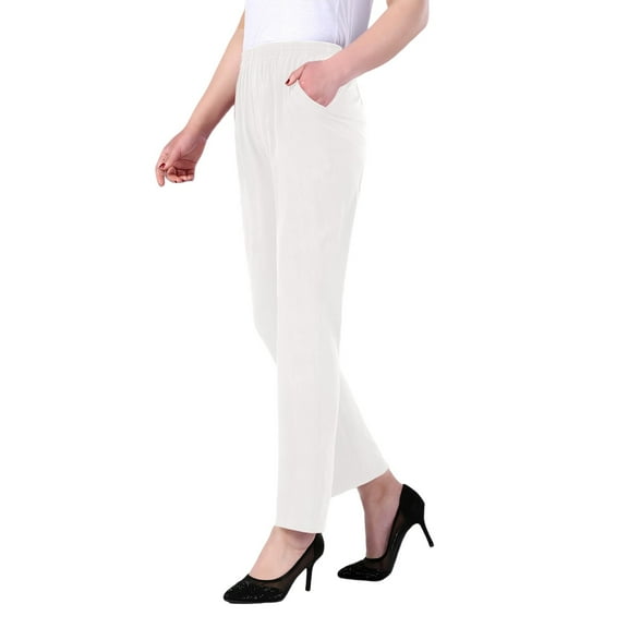 Seductiva Women Flowy Pants Women's Spring/Summer New Solid Color Loose Casual Pocket Pants Beach Pants Loose Fit