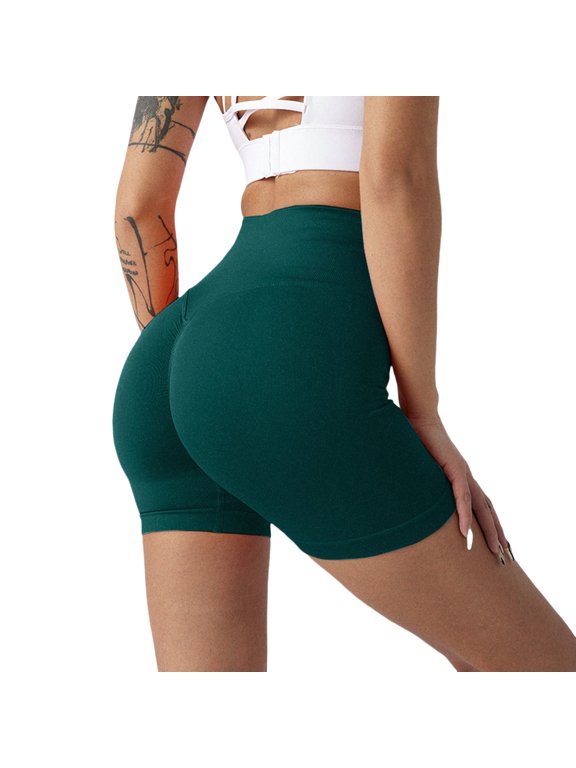 Seductiva Women's Active Short Womens Yoga Shorts Workout Butt Lifting Shorts for Women High Waisted Gym Yoga Booty Shorts High Waisted Shorts for Women