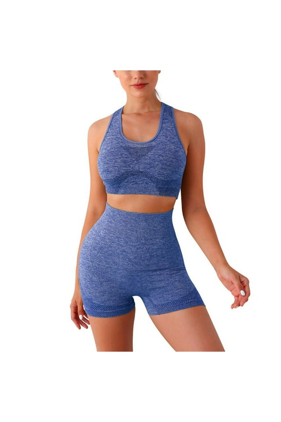 Seductiva Women's Bra & Brief Sets Havejoy Conjunto Deportivo Mujer Fitness Verano Chandal Piezas Crop Top Y Short Leggings Cintura Alta Traje De Gimnasia Ropa Malla Para Running Yoga Danza