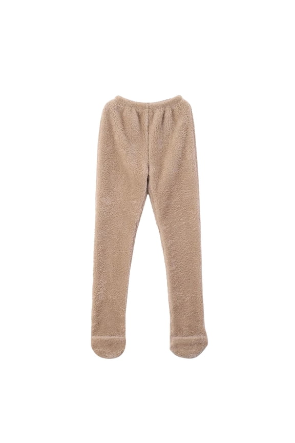 Seductiva Women's Casual Pants Men's and Women's Winter Thick Warm Pants with Socks and Foot Wrapped Warm Sleeping Pants Business Work Casual Pants