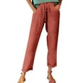 thumbnail image 1 of Seductiva Women's Casual Pants Women's Autumn Fragrant Linen Linen Vintage Floral Print Casual Pants – Perfect for Spring Comfortable and Trendy for Relaxed Days and Everyday Wear, 1 of 4