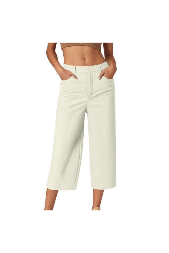 Seductiva Women's Casual Pants Women's Cropped Pants High Waisted Summer Vacation Yoga Pants Women's Original Shorts 1PC