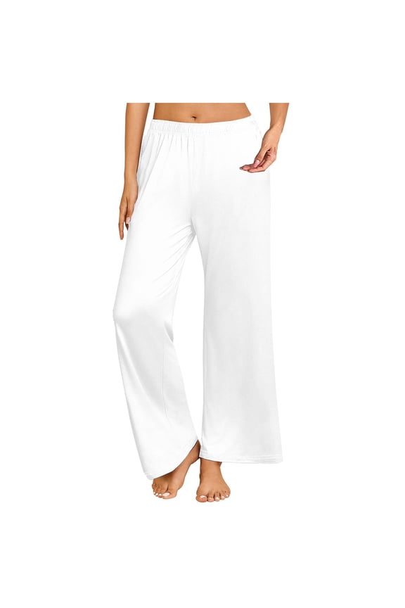 Seductiva Women's Casual Pants Womens Yoga Pants Casual Wide Leg Loose Sweatpants Comfy Oversized Pajama Pants Elastic High Waisted Joggers Business Work Casual Pants