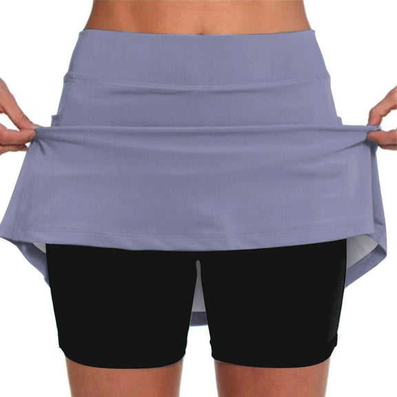 Seductiva Women's Casual Shorts Women's Pocket Pants Solid Mid Waist Culottes Short Skirts Skinny Pants Womens Workout Shorts