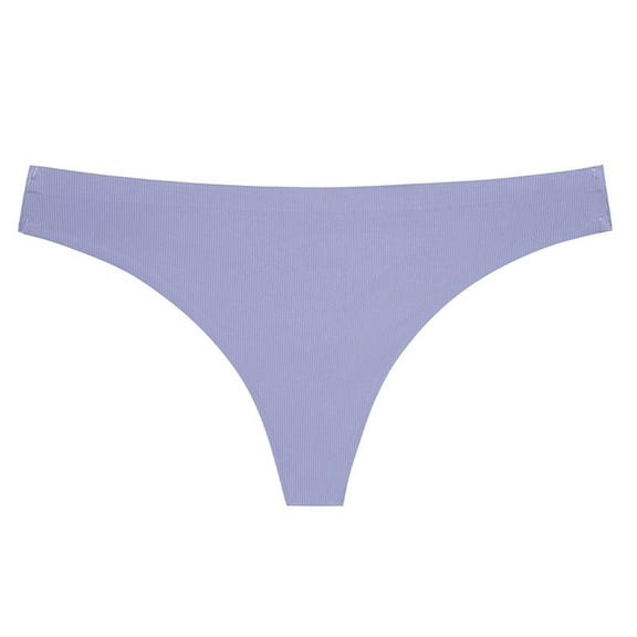 Seductiva Women's Cotton Bikini Panties Seamless Thong Panties Women's Breathable Stretch Thong Underwear Thong 1 Piece Thread Traceless Adhesive Thong Underwear Soft Strech Ladies Breathable