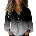 thumbnail image 1 of Seductiva Women's Dress Shirts Long Sleeve Women Women's Single Breasted Pleated Lapel Shirt Station Explosion Top Wrinkle-Free Solid Work Blouse Casual Tops, 1 of 5
