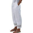 thumbnail image 1 of Seductiva Women's Lounge Pants Women's Cotton Linen Pants Summer Lightweight Elastic Waist Palazzo Harem Pants Baggy Trousers with Pockets Business Work Casual Pants 1PC, 1 of 5