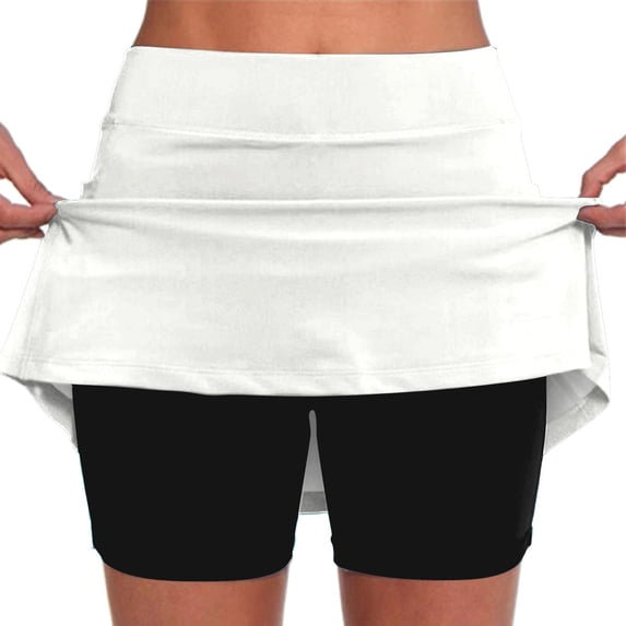 Seductiva Women's Original Shorts Women's Pocket Pants Solid Mid Waist Culottes Short Skirts Skinny Pants Summer Shorts for Women