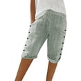 thumbnail image 1 of Seductiva Women's Shorts Women's Elastic Waist Striped Casual Short Pants Loose Cotton and Linen Shorts Womens Workout Shorts, 1 of 4