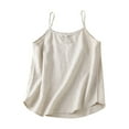 thumbnail image 1 of Seductiva Women's Slim-Fit Short Sleeve T-Shirt Women Cotton Linen Camisole Tank Tops Causal O Neck Sleeveless Top Summer Loose Fit Spaghetti Strap Shirts Tees Fashion Basic Tees Summer Tops, 1 of 6