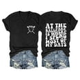 thumbnail image 1 of Seductiva Women's Slim-Fit Short Sleeve T-Shirt Women's At the Ballpark Is Womenhere I Spend Most of My Days Baseball Print T Shirt Fashion Basic Tees Outfits Workout, 1 of 9