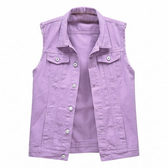 Seductiva Women's Slim-Fit Tank Multi Color Denim Vest Female Short Spring and Summer Slim Thin Burlap Sleeveless Shoulders Broken Holes Vest Jacket Sleeveless Basic Cami Top Shirt Fashion Basic Tees