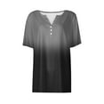thumbnail image 1 of Seductiva Women's T-Shirts Short Sleeve Summer Tops Women Short Sleeve Business Casual Tops V Neck Women Work Shirts 2025 Basic Collared Shirt Casual Summer Tops Trendy Solid Loose Fit Tshirt, 1 of 3