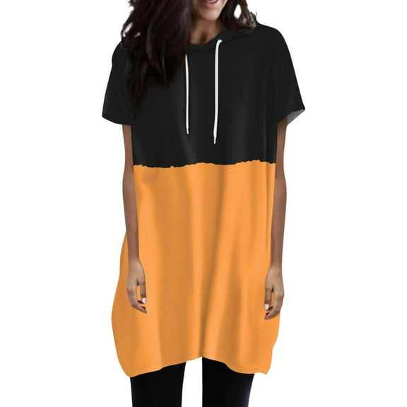 Seductiva Women's T-Shirts Short Sleeve Summer Tops Women Summer Oversized Hoodies Casual Shirts Fashion Tunic Tops Pullover With Pockets Casual Summer Tops Trendy Solid Loose Fit Tshirt Basic Tees