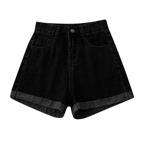 Seductiva Women's Wide Leg Jeans Summer Women's Rolled Up Skinny Denim Shorts Retro and Fashionable Chic and Simple A Line Short Pants. Straight Leg Stretchy Jeans 1PC